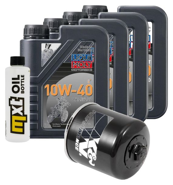 Paquete de inspección 4L 10W-40 + filtro de aceite para Honda VTR F Firestorm 1000 ccm Año 2003 - 2006
