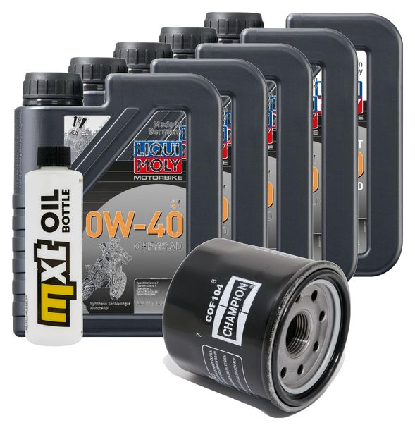 Paquete de inspección 5L 10W-40 + filtro de aceite para Honda VTR SP-2 1000 ccm Año 2002 - 2006