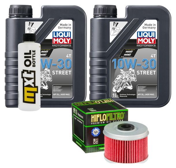 Inspektionspaket 2L 10W-30 + Ölfilter für Honda XL V Varadero 125 ccm Bj. 2007 - 2011