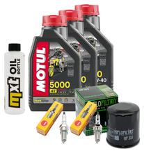 Inspectiepakket 3L 10W-40 + Oliefilter + 2x Bougie voor Honda XRV Africa Twin 750 ccm Bj. 2000