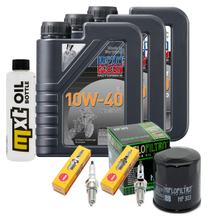 Kit d'inspection 3L 10W-40 + filtre à huile + 2 bougies pour Honda XRV Africa Twin 750 ccm Année 2000