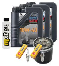 Kit d'inspection 3L 10W-40 + filtre à huile + 2 bougies pour Honda XRV Africa Twin 750 ccm Année 2000