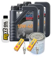 Kit d'inspection 3L 10W-40 + filtre à huile + 2 bougies pour Honda XRV Africa Twin 750 ccm Année 2000