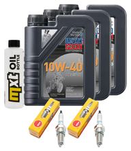 Paquete de inspección 3L 10W-40 + filtro de aceite + 2 bujías para Honda XRV Africa Twin 750 ccm Año 2000