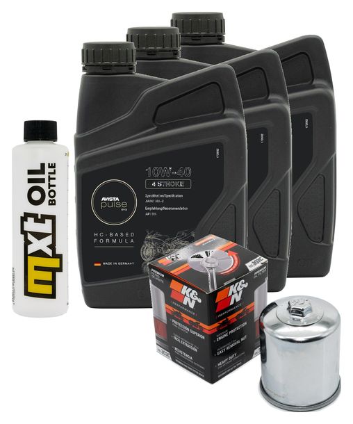 Inspektionspaket 3L 10W-40 + Ölfilter + 2x Zündkerze für Honda XRV Africa Twin 750 ccm Bj. 2003