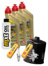 Paquete de inspección 3L 10W-40 + filtro de aceite + 2 bujías para Honda XRV Africa Twin 750 ccm Año 2003