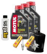 Inspectiepakket 3L 10W-40 + Oliefilter + 2x Bougie voor Honda XRV Africa Twin 750 ccm Bj. 2003