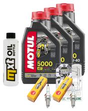 Inspectiepakket 3L 10W-40 + Oliefilter + 2x Bougie voor Honda XRV Africa Twin 750 ccm Bj. 2003