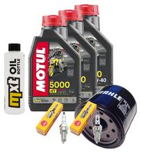 Inspektionspaket 3L 10W-40 + Ölfilter + 2x Zündkerze für Honda XRV Africa Twin 750 ccm Bj. 2003