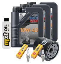 Inspectiepakket 3L 10W-40 + Oliefilter + 2x Bougie voor Honda XRV Africa Twin 750 ccm Bj. 2003