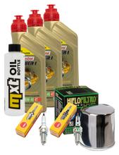 Inspection package 3L 10W-40 + oil filter + 2x spark plug for Honda XRV Africa Twin 750 ccm Year 2003
