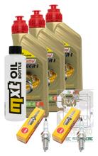 Inspectiepakket 3L 10W-40 + Oliefilter + 2x Bougie voor Honda XRV Africa Twin 750 ccm Bj. 2003