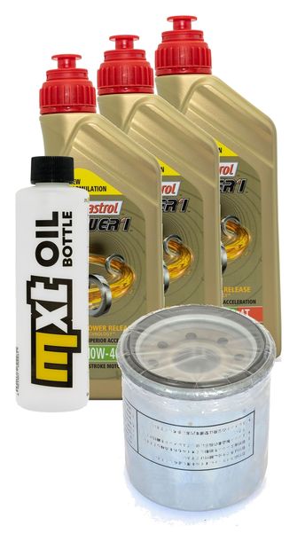 Inspektionspaket 3L 10W-40 + Ölfilter + 2x Zündkerze für Honda XRV Africa Twin 750 ccm Bj. 2001 - 2002