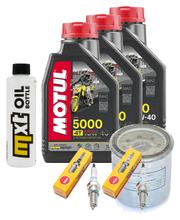 Inspectiepakket 3L 10W-40 + oliefilter + 2x bougie voor Honda XRV Africa Twin 750 ccm Bj. 2001 - 2002