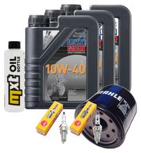 Pacchetto di ispezione 3L 10W-40 + filtro olio + 2x candela per Honda XRV Africa Twin 750 ccm Anno 2001 - 2002