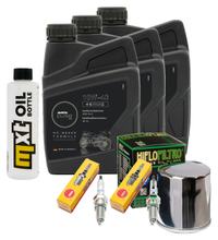 Inspectiepakket 3L 10W-40 + oliefilter + 2x bougie voor Honda XRV Africa Twin 750 ccm Bj. 2001 - 2002