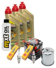 Inspektionspaket 3L 10W-40 + Ölfilter + 2x Zündkerze für Honda XRV Africa Twin 750 ccm Bj. 2001 - 2002