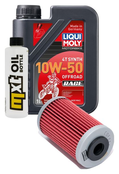 Paquete de inspección 1L 10W-50+filtro de aceite para Husaberg FE 450 ccm Año 2004 - 2008