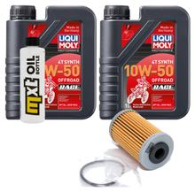 Paquete de inspección 2L 10W-50+filtro de aceite para Husaberg FE FX, KTM EXC 450 - 501 ccm Año 2013 - 2016