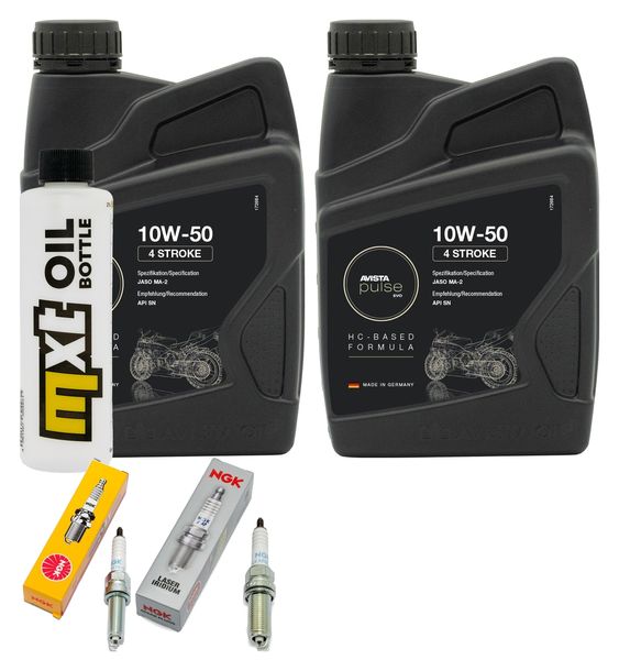 Inspektionspaket 2L 10W-50 + Ölfilter + 2x Zündkerze für Husqvarna Supermoto 701 ccm Bj. 2015