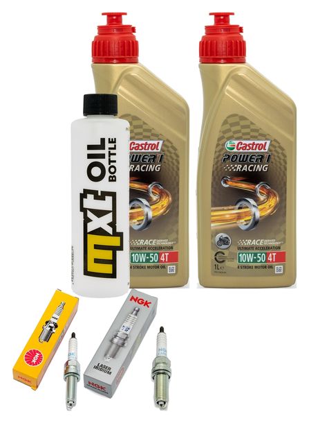 Inspektionspaket 2L 10W-50 + Ölfilter + 2x Zündkerze für Husqvarna Supermoto 701 ccm Bj. 2015