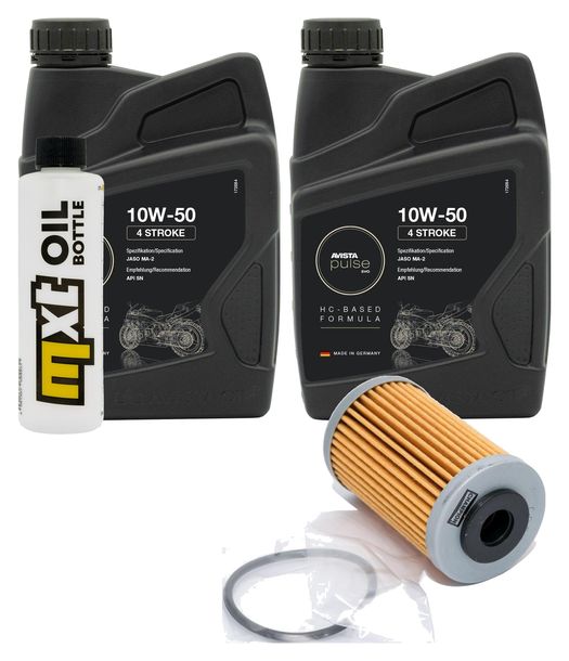 Inspektionspaket 2L 10W-50 + Ölfilter für Husqvarna FE, KTM EXC EXC-F 250 - 501 ccm Bj. 2011 - 2014
