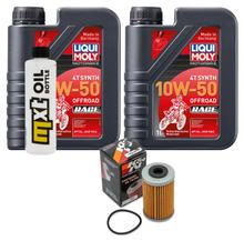 Paquet d'inspection 2L 10W-50+filtre à huile pour Husqvarna FE, KTM EXC EXC-F 250 - 501 ccm Année 2011 - 2014