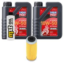 Paquet d'inspection 2L 10W-50+filtre à huile pour Husqvarna FE, KTM EXC-F SX-F Freeride 250 - 505 ccm Année 2008 - 2017
