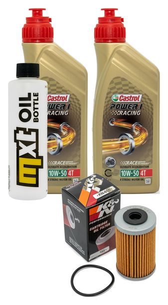 Inspektionspaket 2L 10W-50 + Ölfilter für Husqvarna FE, KTM EXC 450 - 501 ccm Bj. 2015 - 2016