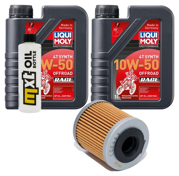 Inspektionspaket 2L 10W-50 + Ölfilter für Husqvarna SM R TC 450 / 510 ccm Bj. 2005 - 2007