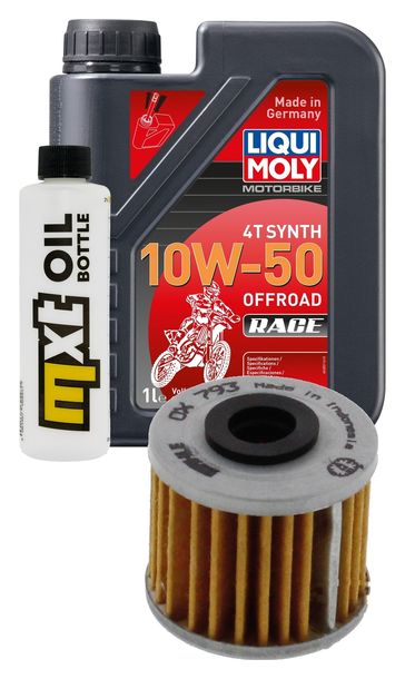Paquet d'inspection 1L 10W-50+filtre à huile pour Husqvarna TC TE 250 ccm Année 2011 - 2012