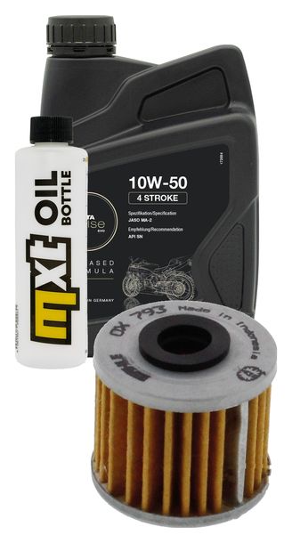 Paquete de inspección 1L 10W-50+filtro de aceite para Husqvarna TC TE 250 ccm Año 2011 - 2012