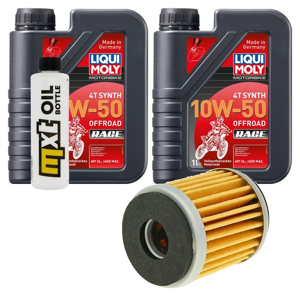 Pacchetto di ispezione 2L 10W-50+filtro olio per Husqvarna TE 125 ccm Anno 2013