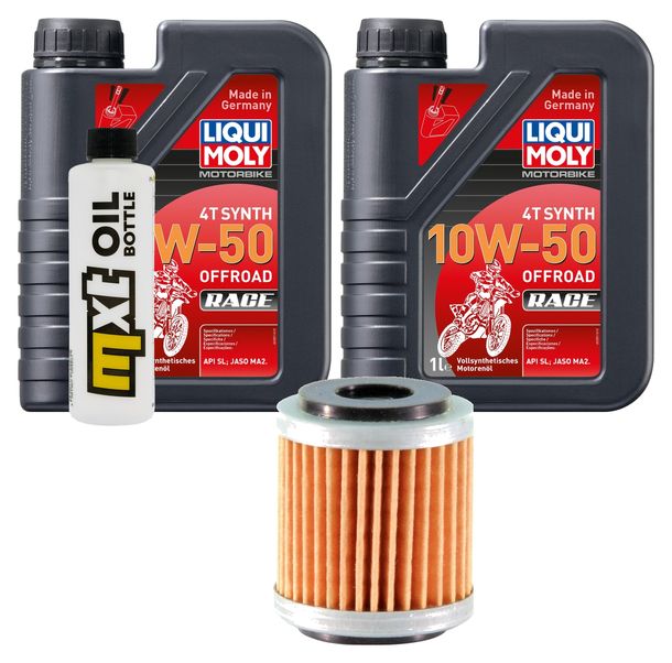 Paquete de inspección 2L 10W-50+filtro de aceite para Husqvarna TE 125 ccm Año 2013
