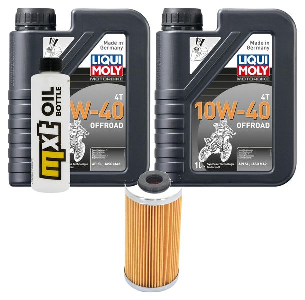 Pacchetto di ispezione 2L 10W-40+filtro olio per Husqvarna TE 449 ccm Anno 2014