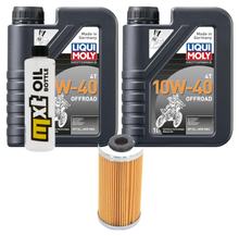 Paquet d'inspection 2L 10W-40+filtre à huile pour Husqvarna TE 449 ccm Année 2011 - 2012