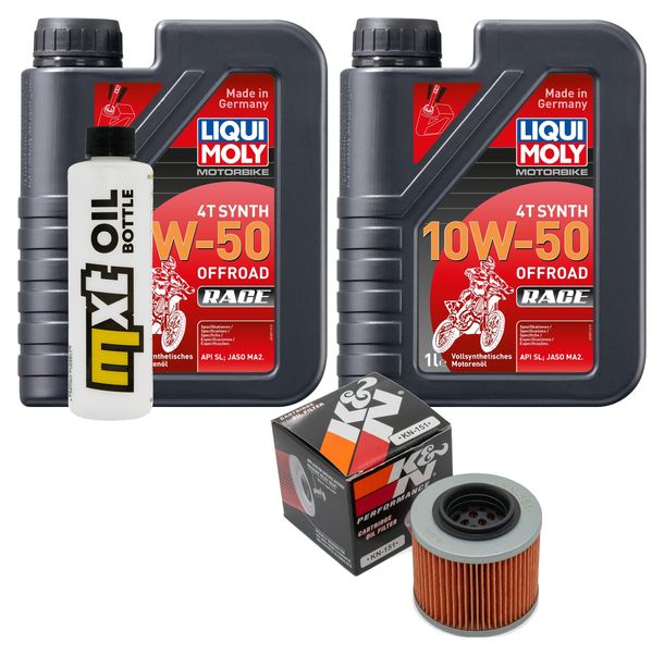 Paquete de inspección 2L 10W-50+filtro de aceite para Husqvarna TR Terra 650 ccm Año 2013 - 2015