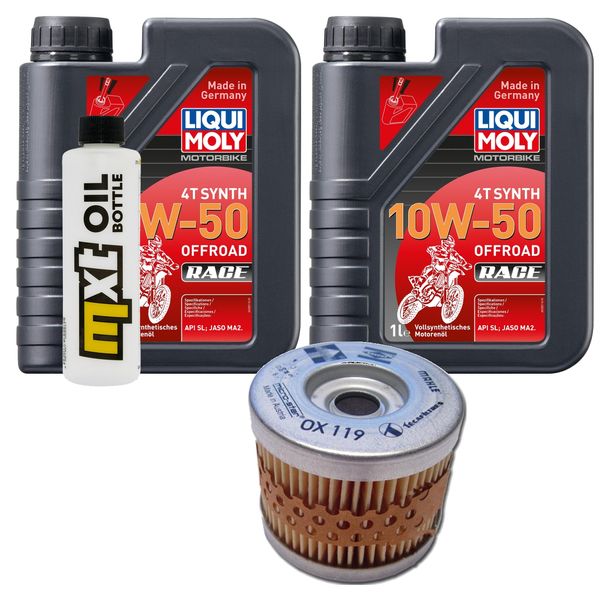 Paquete de inspección 2L 10W-50+filtro de aceite para Husqvarna TR Terra 650 ccm Año 2013 - 2015
