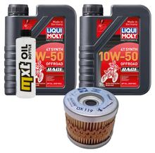 Paquete de inspección 2L 10W-50+filtro de aceite para Husqvarna TR Terra 650 ccm Año 2013 - 2015