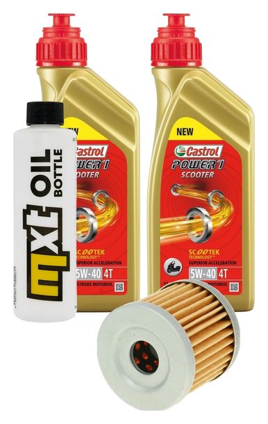 Paquete de inspección 2L 5W-40 + filtro de aceite para Hyosung GT i Naked 250 ccm Año 2009