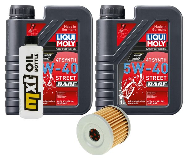 Inspektionspaket 2L 5W-40 + Ölfilter für Hyosung GT i Naked GV Aguila Classic 250 ccm Bj. 2009 - 2011