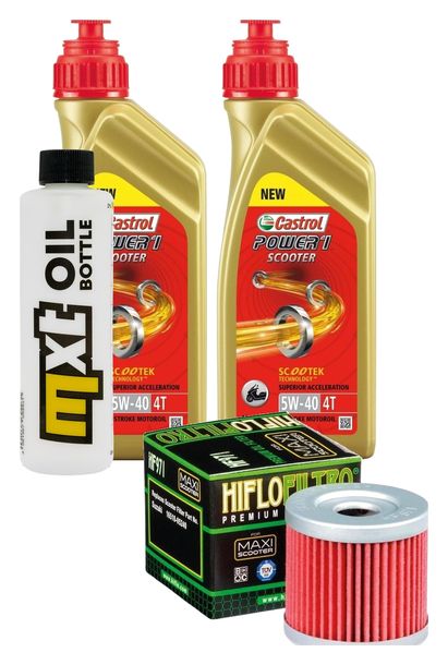 Inspektionspaket 2L 5W-40 + Ölfilter für Hyosung GT i Naked GV Aguila Classic 250 ccm Bj. 2009 - 2011
