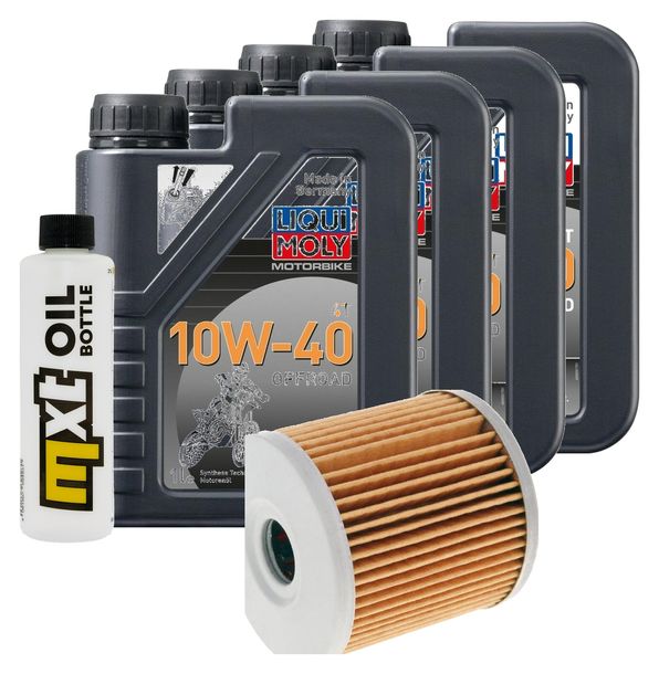 Paquete de inspección 4L 10W-40 + filtro de aceite para Hyosung GT S R Comet 650 ccm Año 2004