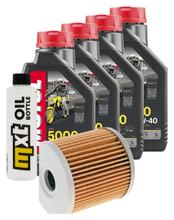 Inspectiepakket 4L 10W-40 + Oliefilter voor Hyosung GT S R Comet 650 ccm Bj. 2004