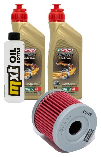 Inspektionspaket 2L 10W-50 + Ölfilter für Hyosung XRX Offraod GV Aguila Classic 125 / 250 ccm Bj. 2000 - 2008