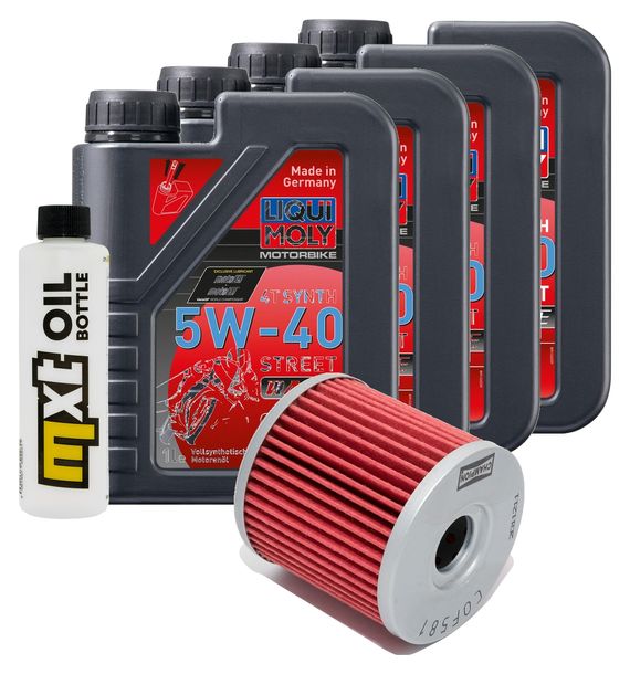 Inspektionspaket 4L 5W-40 + Ölfilter für Hyosung ST i 700 ccm Bj. 2010 - 2012