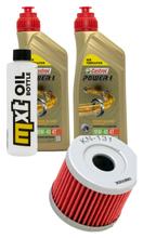 Pacchetto di ispezione 2L 10W-40 + filtro olio + 1x candela per Hyosung XRX Funduro 125 ccm Anno 2007