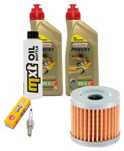 Inspection package 2L 10W-40 + oil filter + 1x spark plug for Hyosung XRX Funduro 125 ccm Year 2007
