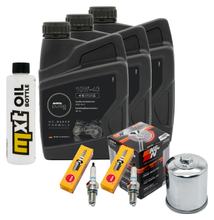 Inspection package 3L 10W-40 + oil filter + 2x spark plug for Kawasaki ER-5 500 ccm Year 2000