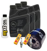 Inspectiepakket 3L 10W-40 + Oliefilter + 2x Bougie voor Kawasaki ER-5 500ccm Bj. 2000